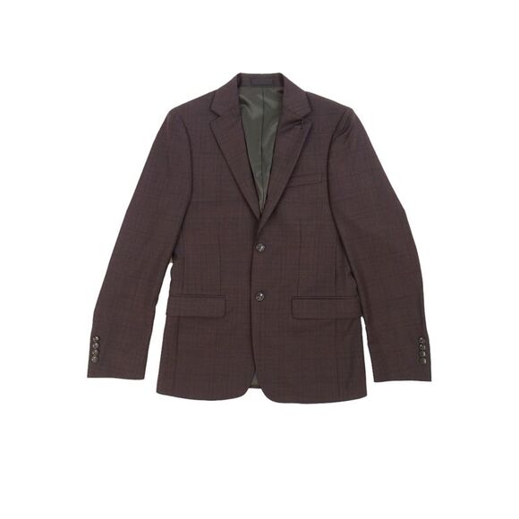 Calvin Klein Men's Skinny-Fit Wool Suit Separates Jacket (36R Eggplant)